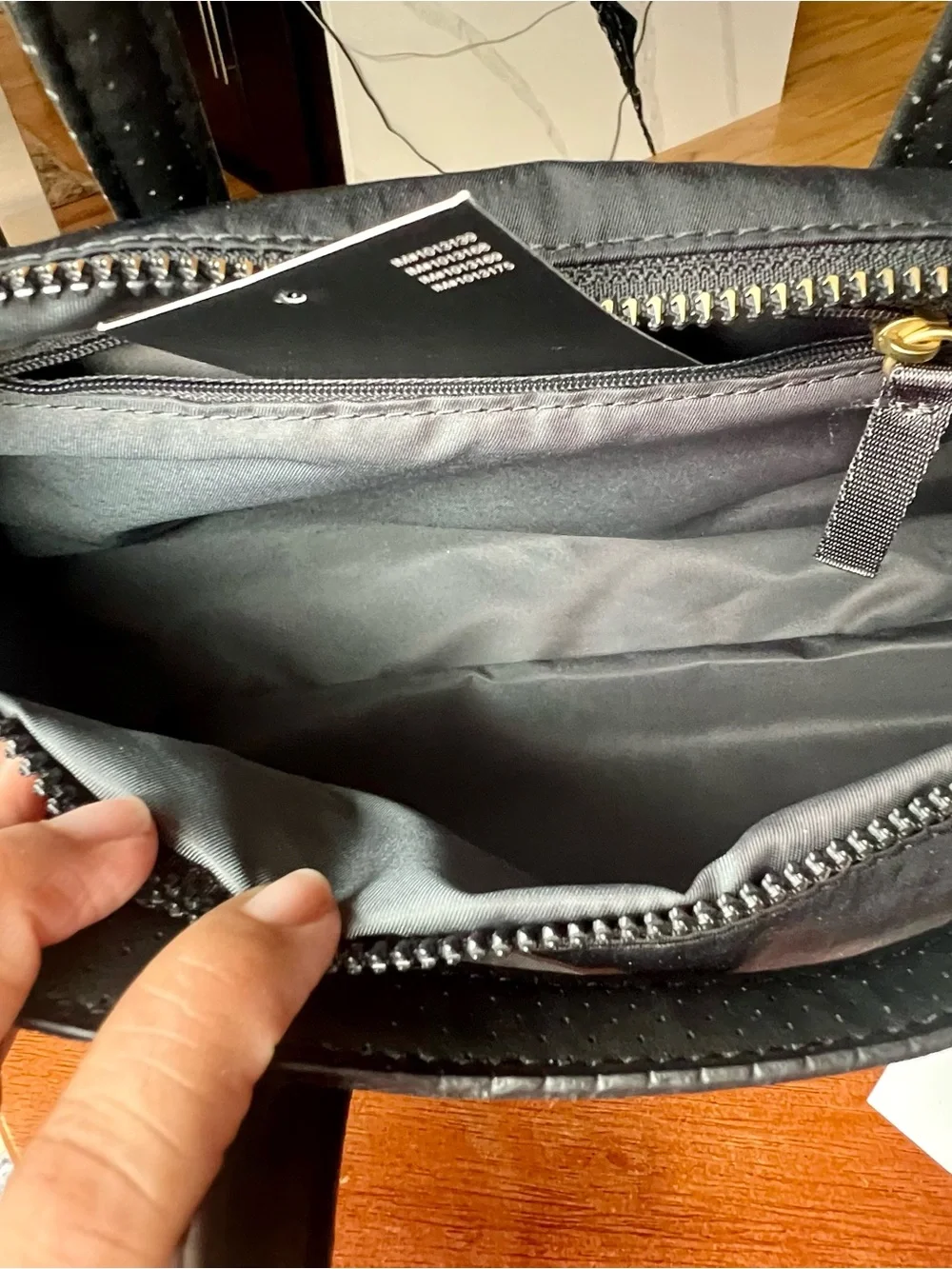 Nike Black Duffel Tote with Perforated Trim Classic Barrel